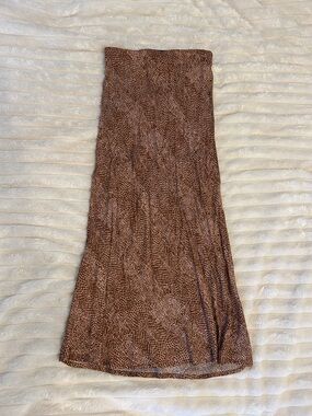 a new day Brown and Cream Animal Print Skirt